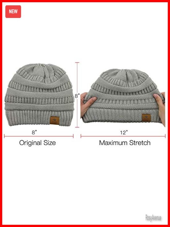 Acrylic Knit Slouchy Beanie Hats 4 Pack - Winter Warm Caps main image 5